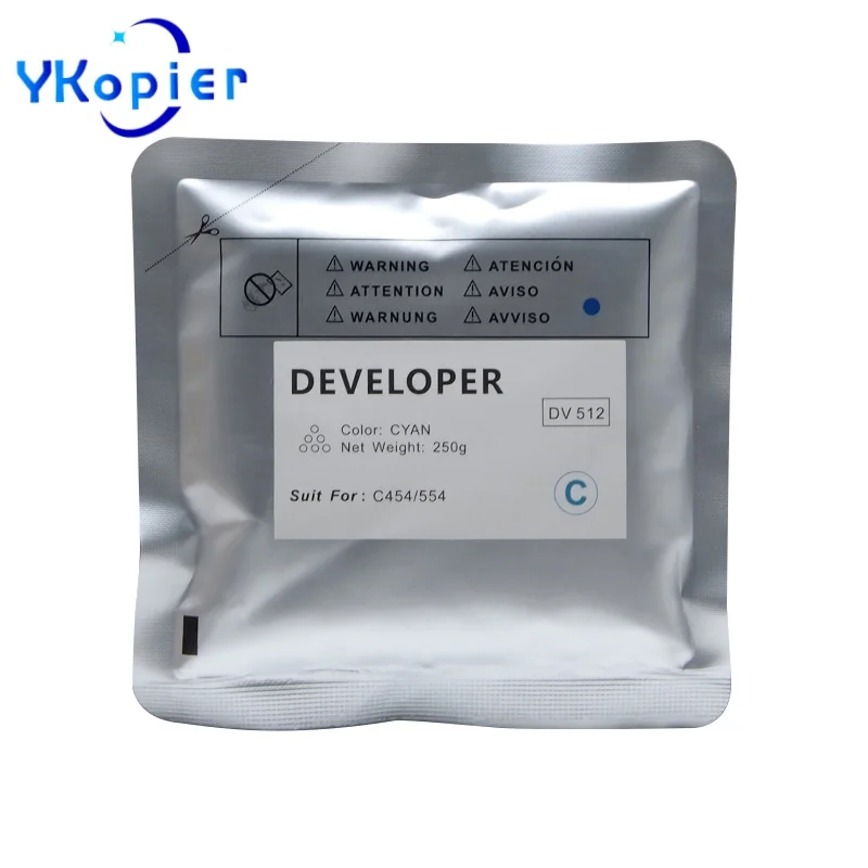 

DV512 CMYK 250G Developer Powder For Konica Minolta Bizhub C454 C554 C224 C284 C364 C221 Developer