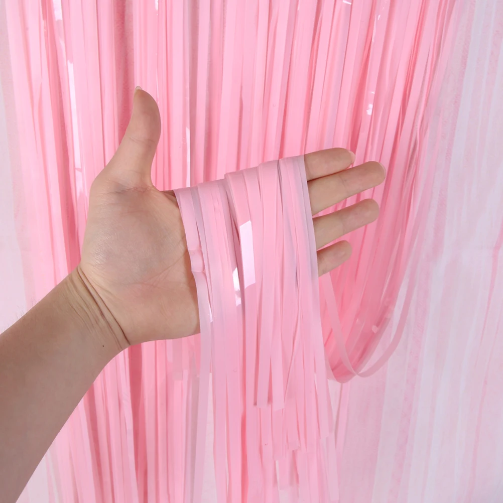 

Macarons Tinsel Curtain Rain Backdrop Party Table Skirt Decor Tassel Tableskirt Material Bright Shape Portable