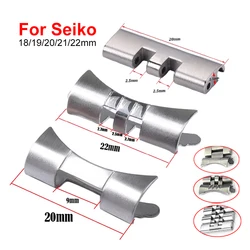 2pcs Stainless Steel Curved End Connector Link 18/19/20/21/22mm for Seiko SKX009 SKX007 Adapter for Jubilee Watch Accessories