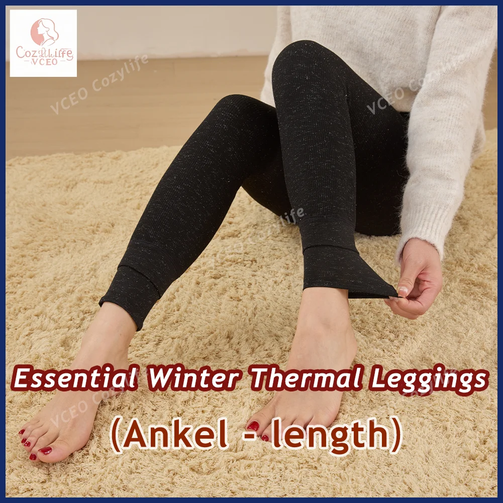 Mallas cálidas con relleno de lana para mujer, pantalones de salón gruesos Extra cálidos, mallas térmicas de lana de felpa de 300g de peso pesado