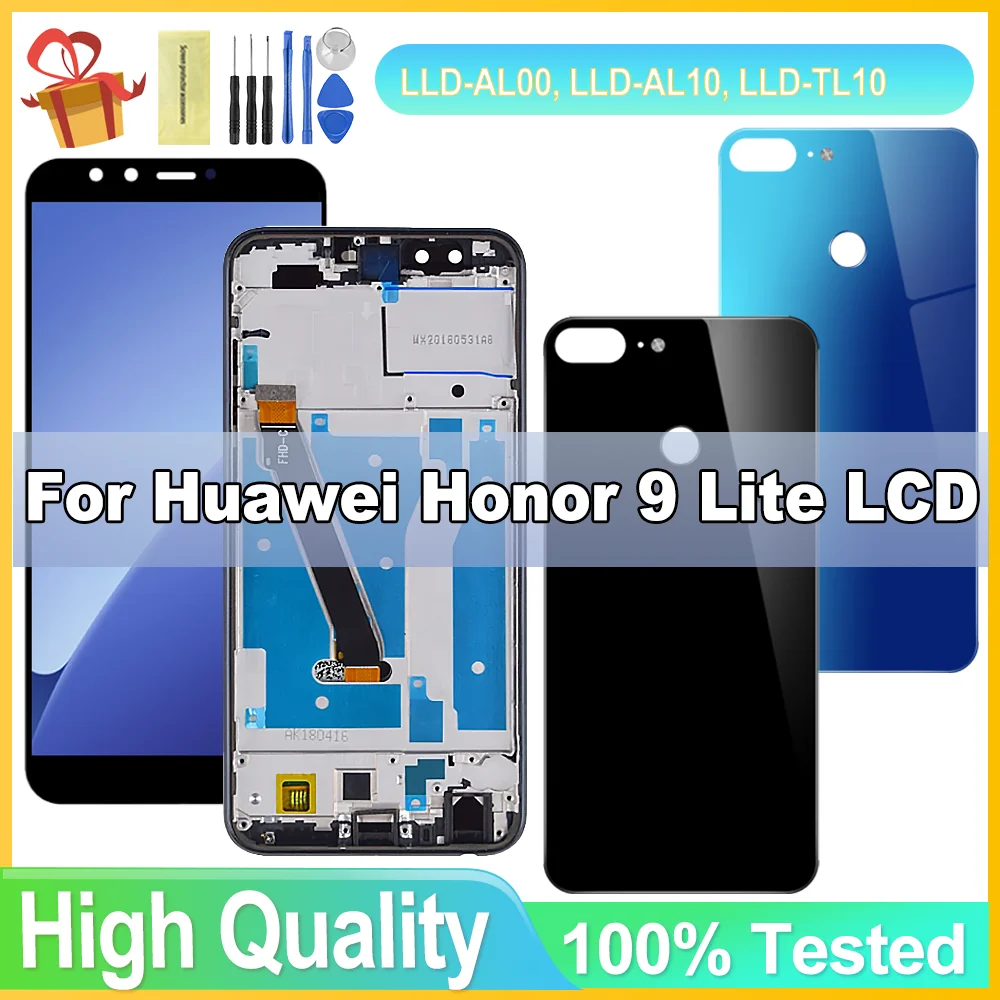 

5.65'' For Huawei Honor 9 Lite LCD Display Touch Screen Digitizer Assembly LLD-L31 L21 L11 LCD Screen Replacement With Frame