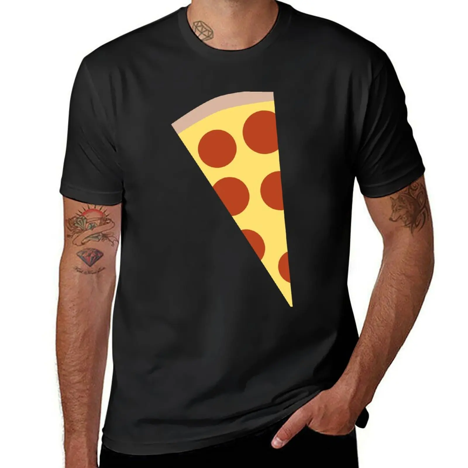 Pizza Slice T-Shirt korean fashion animal prinfor boys Short sleeve tee Aesthetic clothing mens funny t shirts