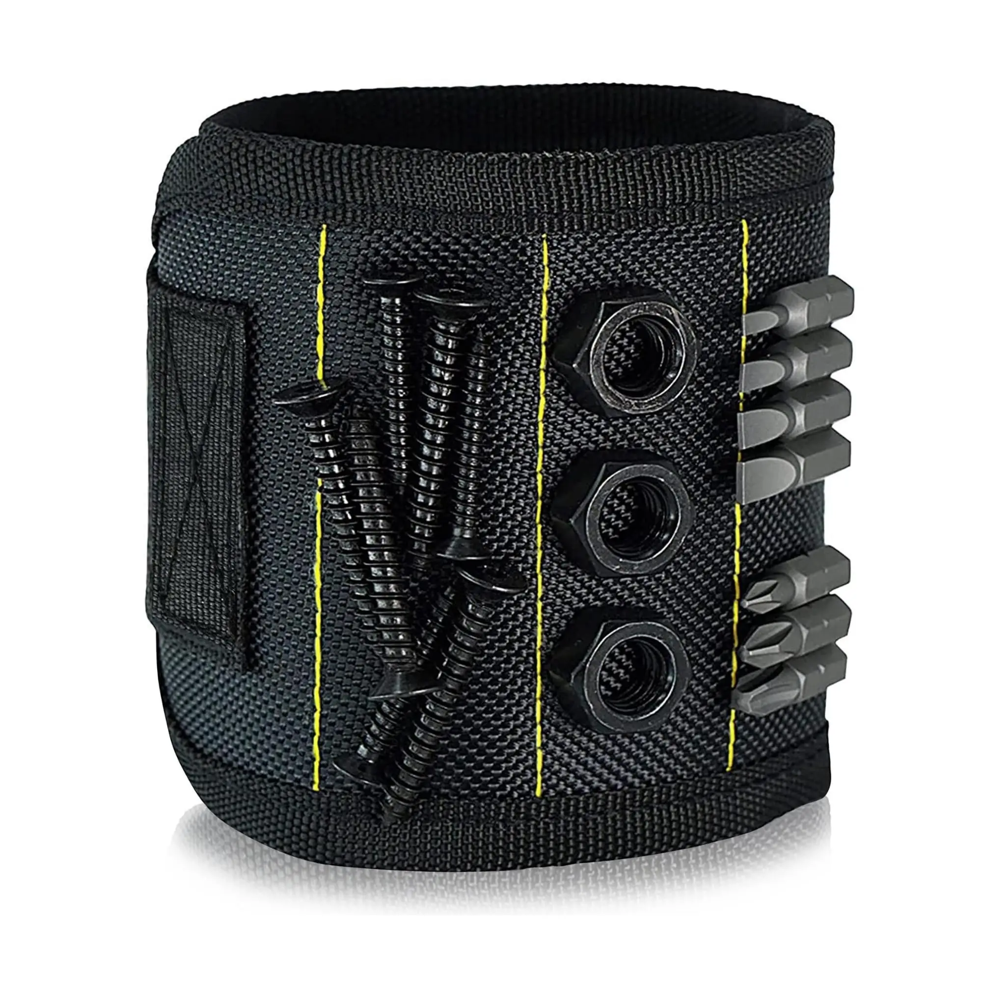 Magnetic Wristband Tool Belt with 10 Strong Magnets for Fixing Screws Nails Bolts Drills Fasteners Scissors Best Gift for Men