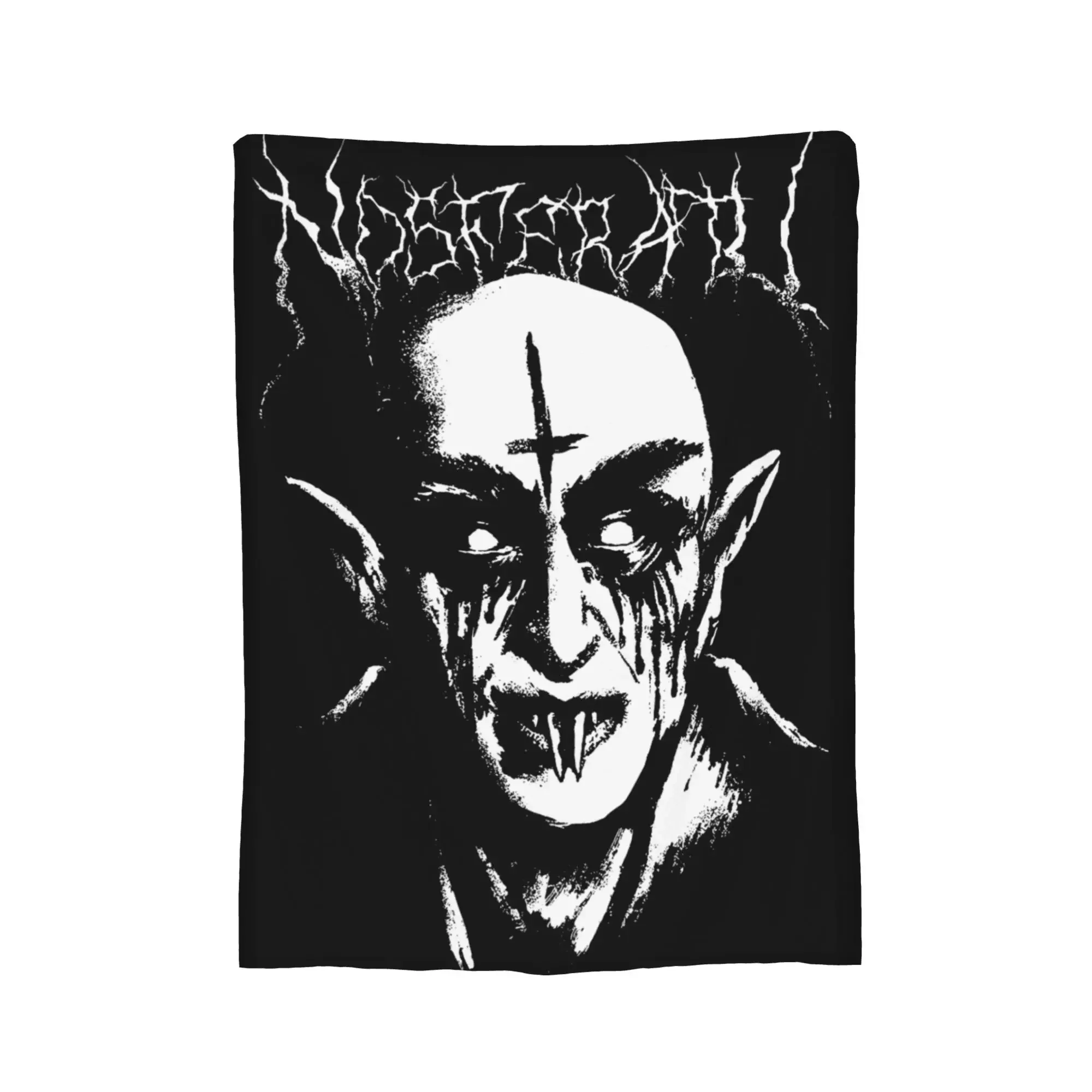 Customization Black Metal Nosferatu Blanket Fuzzy Vintage Breathable Throw Blanket For Bed Sofa Autumn/Winter