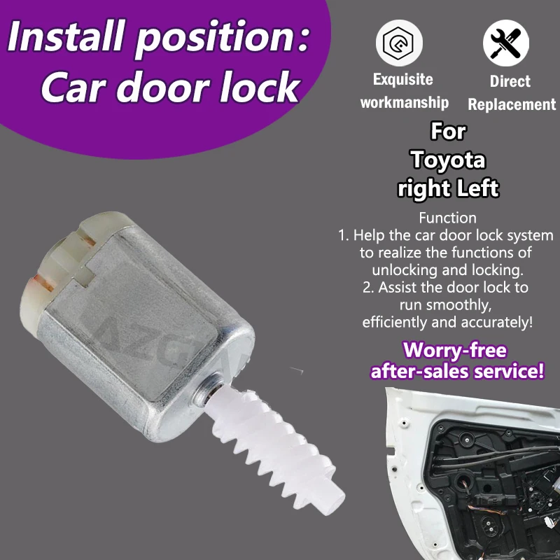 

AZGIANT For Toyota Tarago Previa Estima MK3 2007-2020 Car Power Trunk Lock Latch internal 12V motor rigid plastic gear worm tool