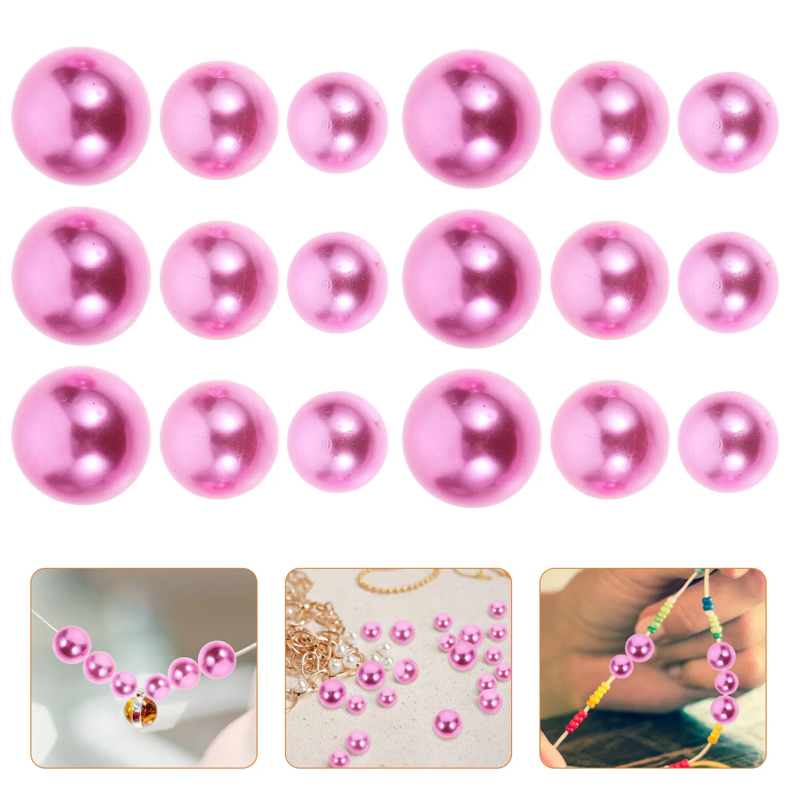 

200Pcs No Hole Faux Pearl Beads Plastic Simulation Pearl Beads for DIY Vase Filler Jewelry Craft Decoration No Hole Faux Pearls