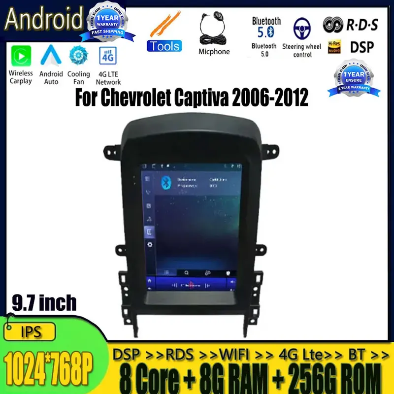 

Android 14 For Chevrolet Captiva 2006-2012 Car Radio Multimedia Player GPS Navigation Carplay Android auto