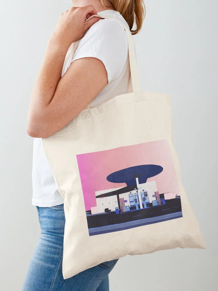 

Arne Jacobsen Gas Station Tote Bag bags woman 2025 personalized tote tote bags men foldable reusable bag