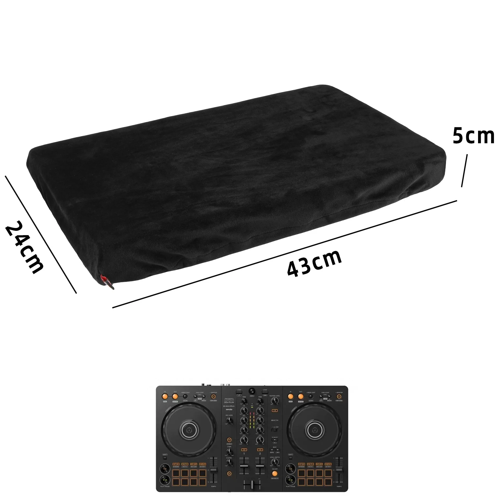 Dust Cover for Pioneer DDJ-FLX4 DJ Controller with Elastic Band Short Plush Soft Protective Sleeve Case Reusable Dustproof Cover