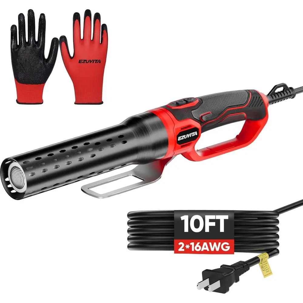 

1500W Electric Charcoal Igniter with 10ft Cable, 60-Second 1100°F BBQ Lighter, Air Blower Included, Ideal for Grills and Wood St