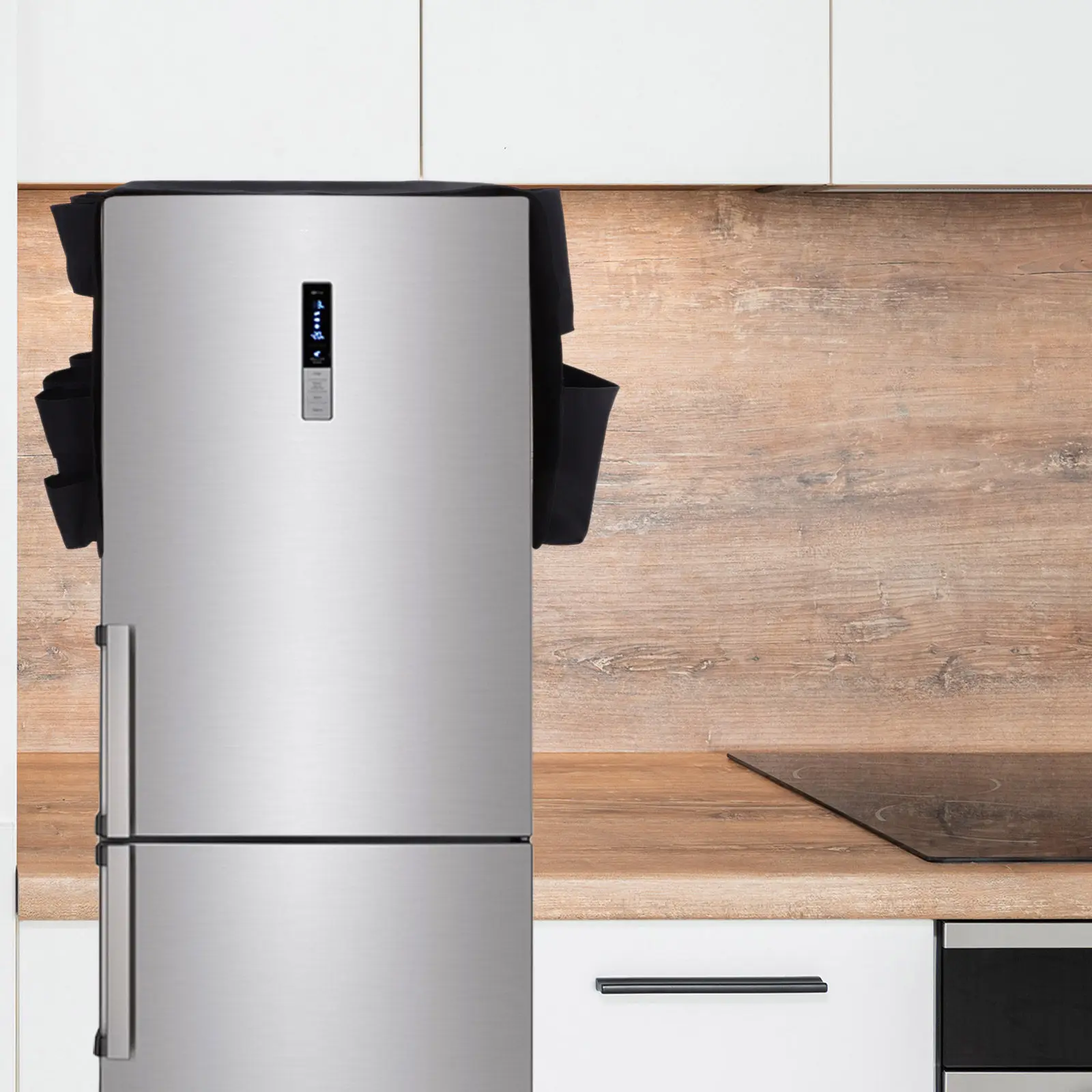 

Двухслойная сумка-органайзер для холодильника с несколькими отделениями, подвесная, для кухни, экономит место в морозильной камере