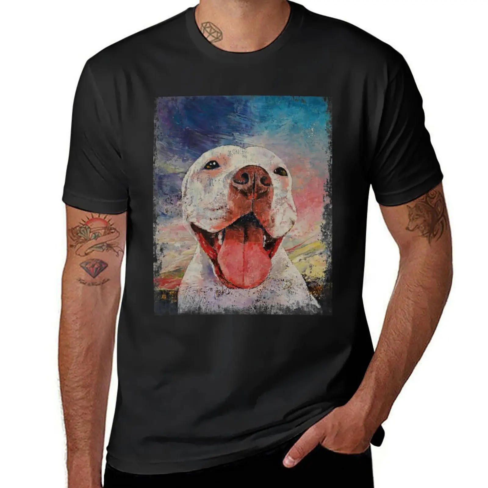 

Pitbull T-Shirt sublime customs anime t shirts Short sleeve tee men clothes