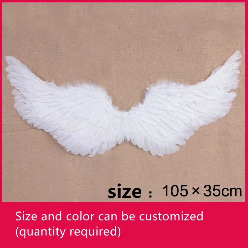 Angel Wings White Feathers Flying Swallow Performed Halloween Props Bride Flower Girl Dressed Up Cosplay Anime Costumes