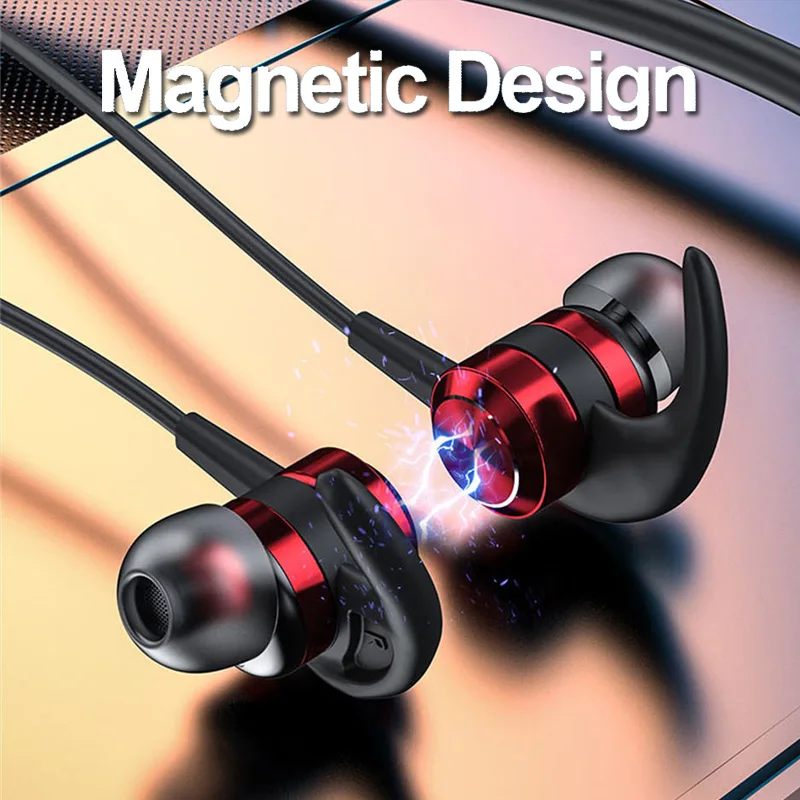 Fones de ouvido sem fio neckband bluetooth fone com microfone auriculares esporte cancelamento ruído fone de ouvido sem fio