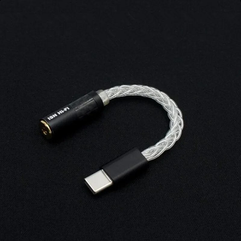 ISN Audio TD2/TD3/TD4 Type-C to 3.5mm/2.5mm/4.4mm 32Bit/384kHz DSD64/128 HiFi DAC AMP Cable Adapter