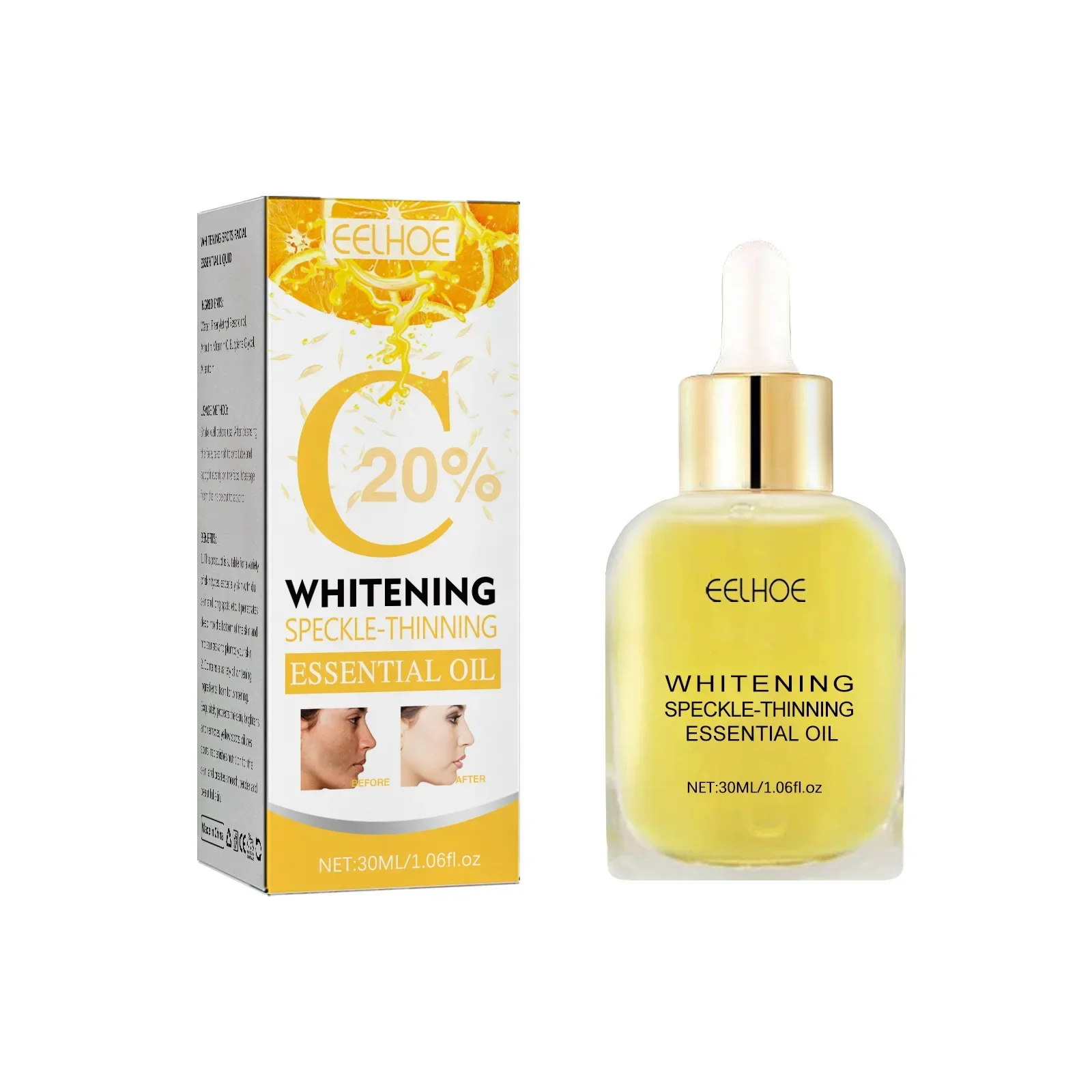 

Eelhoe Vitamin C Whitening Serum Face Freckle Remover Effective Whitening Serum for Face Anti-Aging and Freckles Removal 30ml