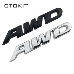 Estilo de carro 3d adesivo de metal cromado awd cauda emblema decalque traseiro logotipo para toyota impreza subaru honda 4x4 off road suv 4wd