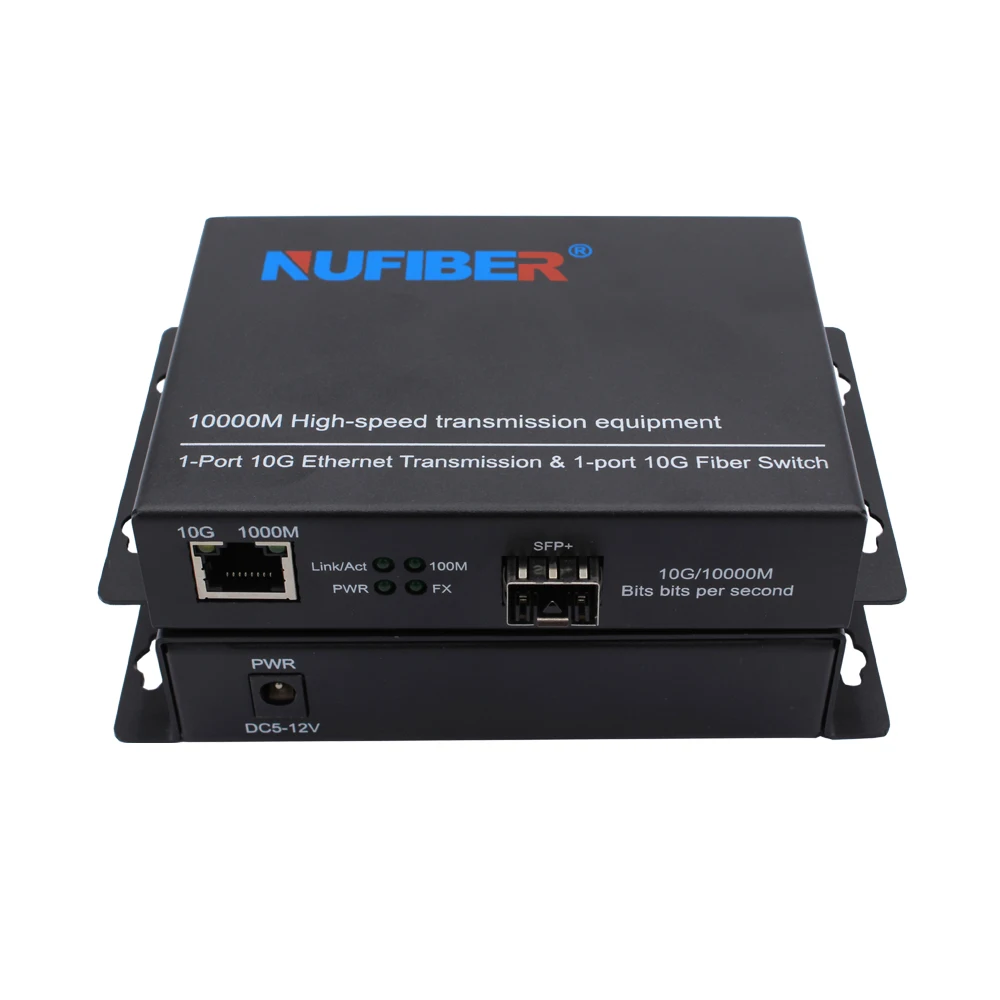 OEM Factory Nufiber 10G SFP+ Fast Ethernet Media Оптоволоконный преобразователь