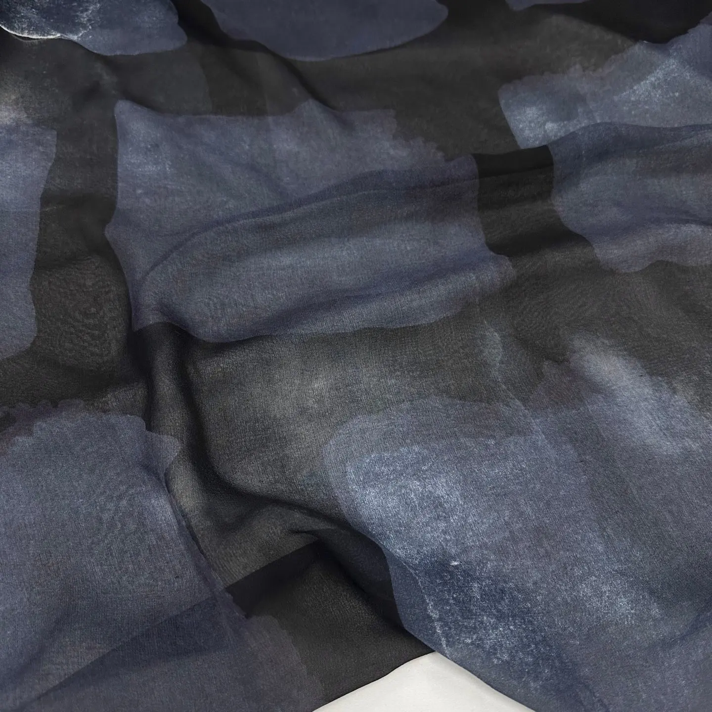 10 Momme Silk Designer Fabric Flowing Sheer Printed Material for Scarf Making, Home Dressmaking Material