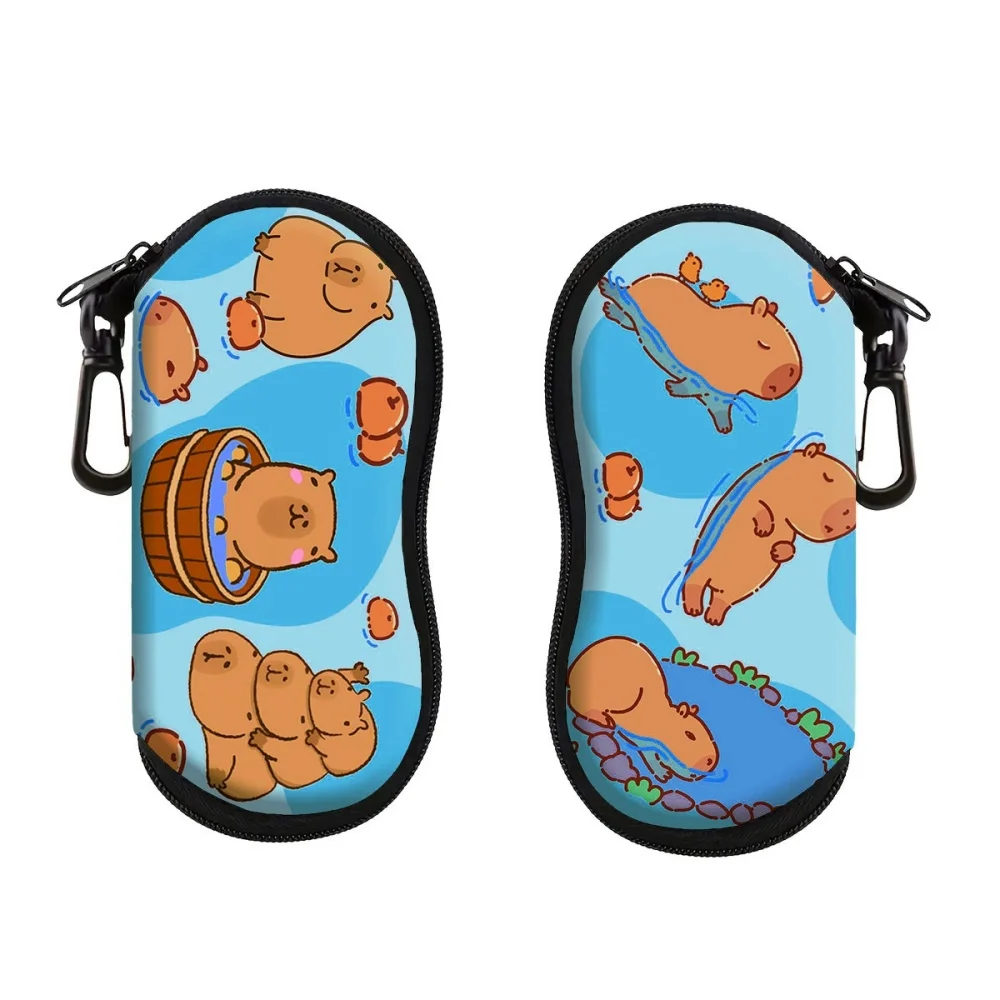 Cute Cat Cow Capybara Sunglasses Case Animal Printed Glasses Box Hard Eyewear Protector Men Women Optical Glasses Storage Box
