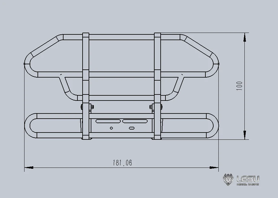 RC 1/14 Frontstoßstange für Tamiya Hydraulikbagger, Lader, Muldenkipper, SCANIA, MAN, VOLVO Anhänger, Kipper, DIY-Teile – Detail 8