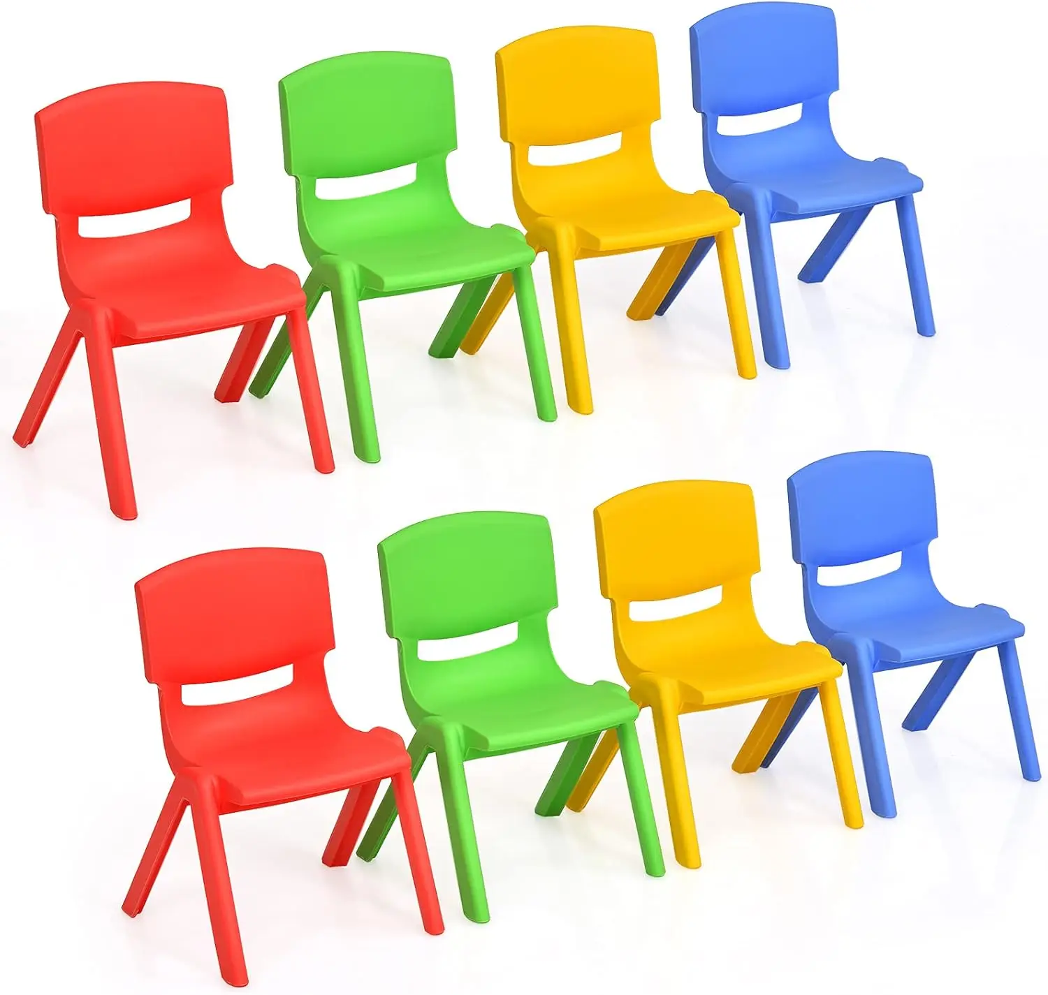 

Kids Chairs, Stackable Plastic Learn and Play Chair for School Home Play Room, Colorful Chairs for Toddlers, Boys, Girls