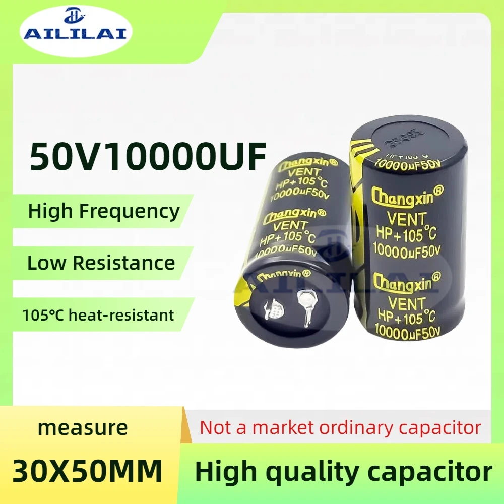 2 uds 50V10000UF bocina Hardfoot amplificador de potencia de audio condensador electrolítico 10000UF 50V condensador de alta frecuencia tamaño: 30X50MM