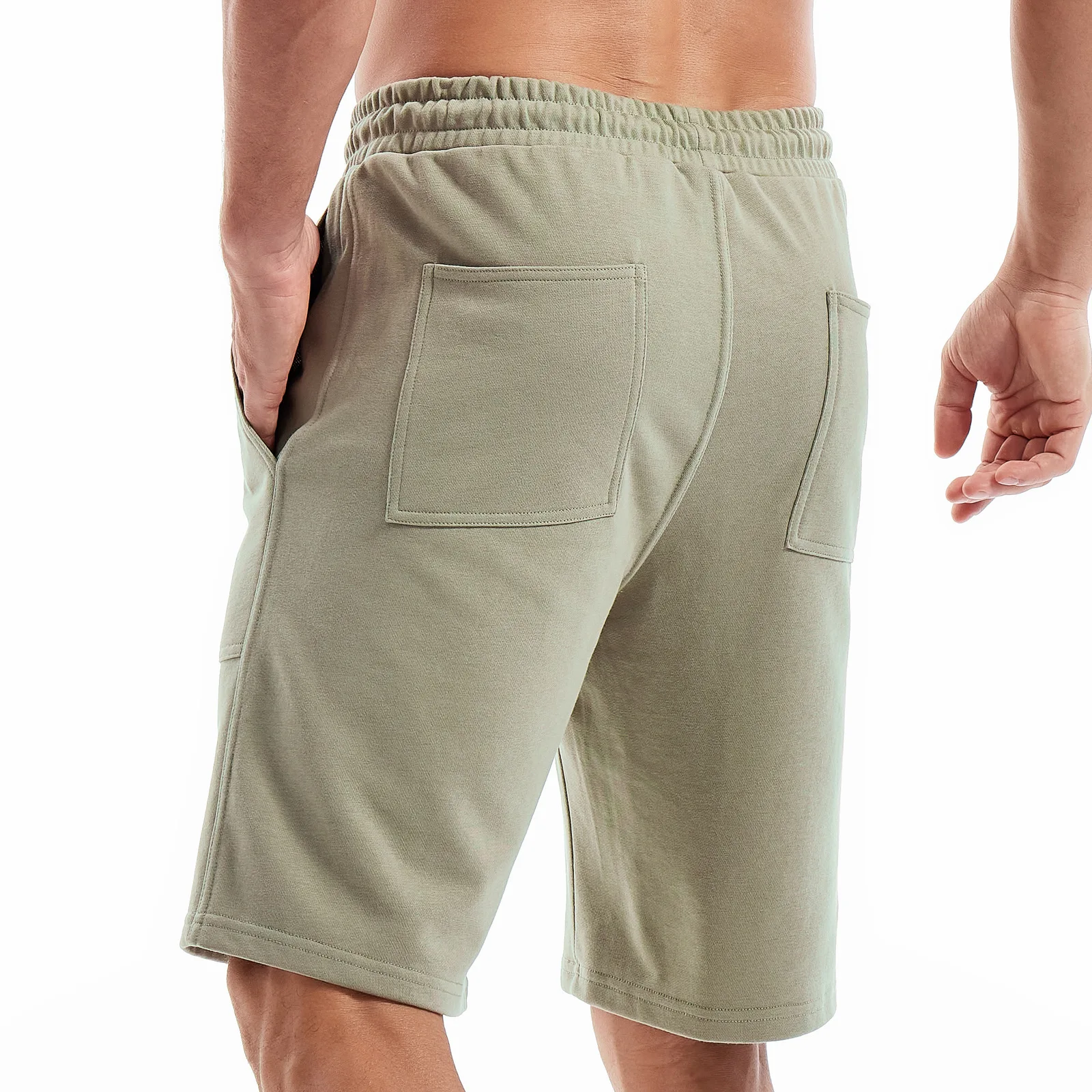 New 320g Heavyweight Shorts, Men's 5-point Shorts, Loose Solid Color Multifunctional Casual Sports Shorts, Multi Pocket Pants
