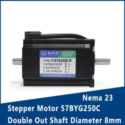 Nema 23 Stepper Motor 57BYG250C Double Out Shaft Diameter 8mm Outgoing Line 80cm 1.8N.m Heavy Torque Durable Motor