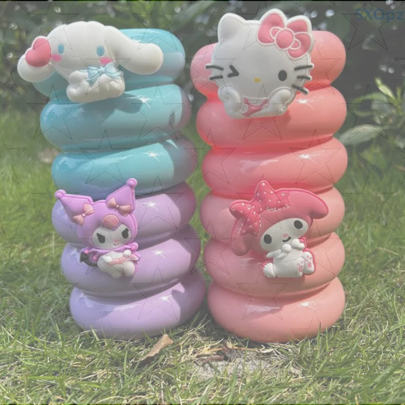 

Melody Hello Kitty Anime Pen Holder Stationery Brushes Storage Mesh Makeup Brush Pen Case Large Capacity Desktop Pen Holder Box