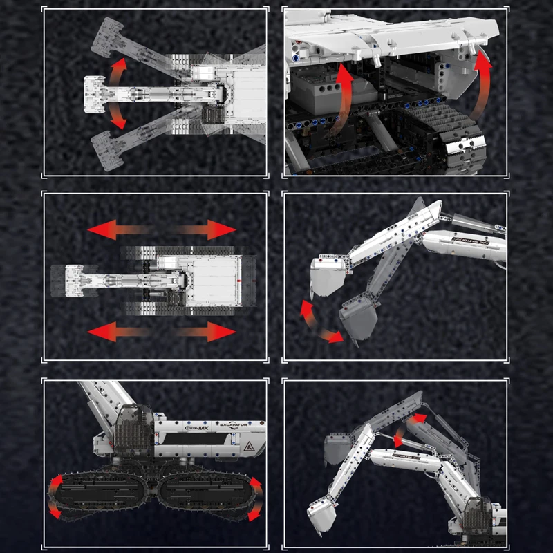 Mold King 17079 Technische Auto Speelgoed De RC Sci-Fi Graafmachine Bouwsteen Enginerring Truck Baksteen Set Kinderen Kerstcadeau