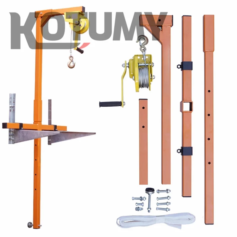 10、15、20mエアコン室外機折りたたみ式セルフロック手動ウインチ小型クレーンエアコン吊り上げ工具
