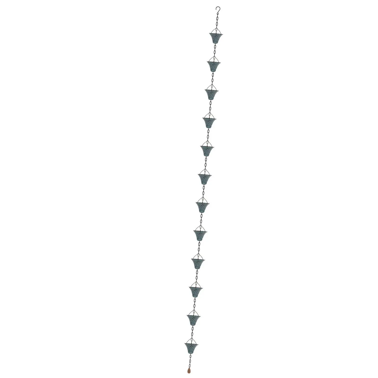Rain Chain Garden Hanging Decoration Water Feature 280cm Long Decorative Multifunctional Rain Catcher Chain for Backyard Lawn