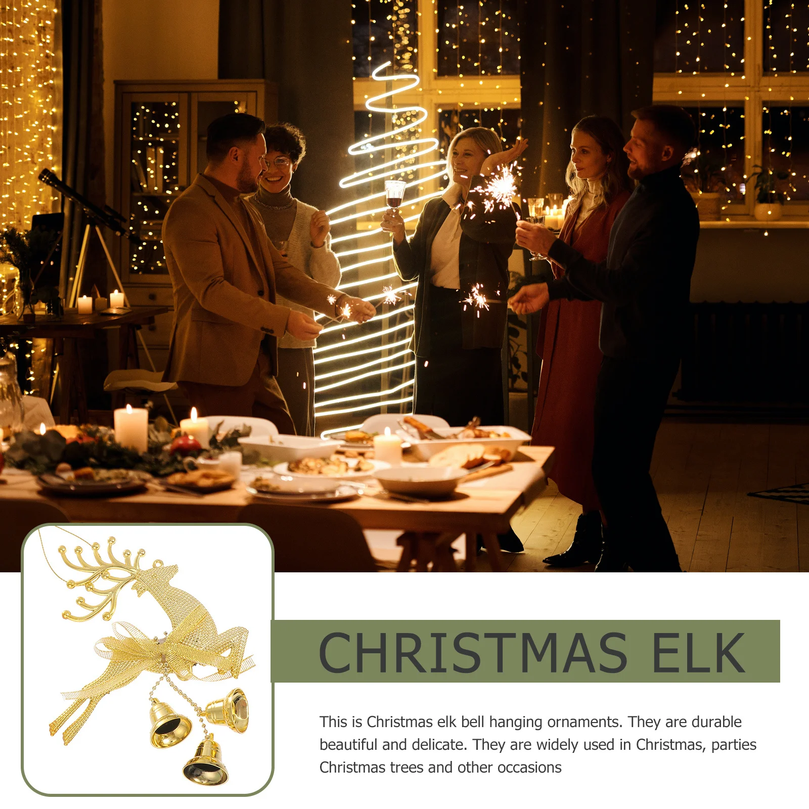 

8 PCS Small Bell Decoration Christmas Hanging Decors Jingle Pendants Bells Jingling Ornament Decorations