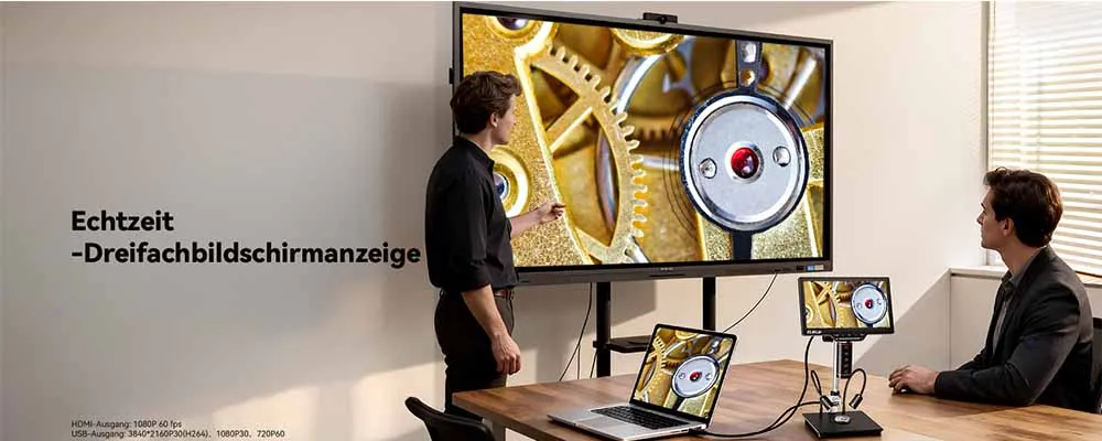 Elikliv EM3K-AF 7'' 2000X Autofokus Digitalmikroskop 3K HDMI Löt-Mikroskop für Elektronik-Reparatur mit 10-Zoll-Ständer 64GB – Detail 9