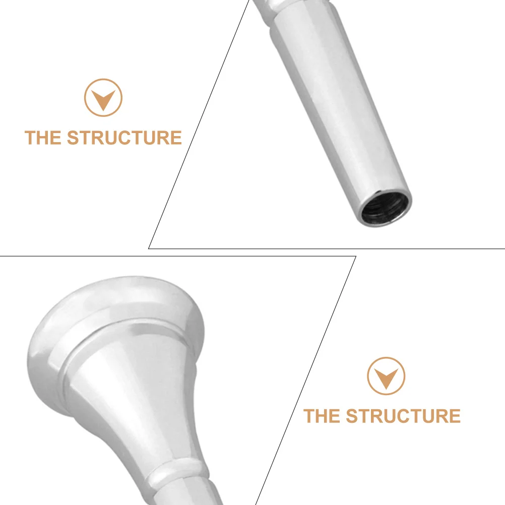 

Pure Copper Horn Mouthpiece for Beginners Small Size Light Weight Portable Music Instrument Accessories Replacement Part
