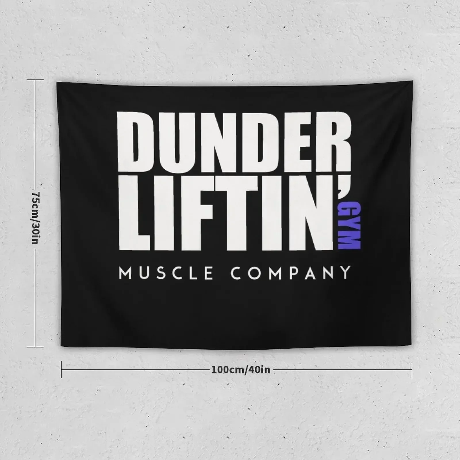 Dunder Lifting Gym Muscle Company - Dark version Tapestry Wall Decor Hanging Bedrooms Decor Tapestry