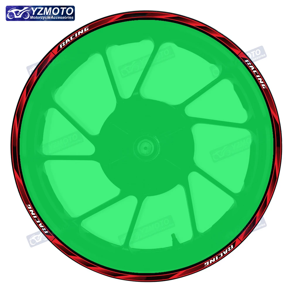 

For ZX-4R ZX4R ZX-6R ZX10R Motorcycle Accessories Racing Front And Rear Wheel Hub 17 Inch Sticker Reflective Rim Decal Stickers
