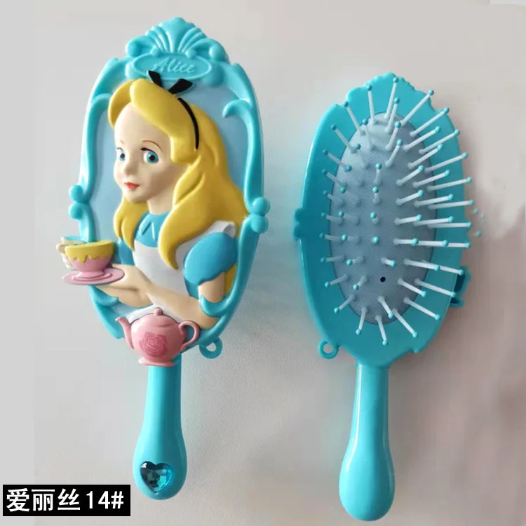 Disney Snow White Comb for Girls Cartoon Frozen Princess Elsa Mermaid Modeling Air Cushion Massage Hair Comb Women Cosmetics