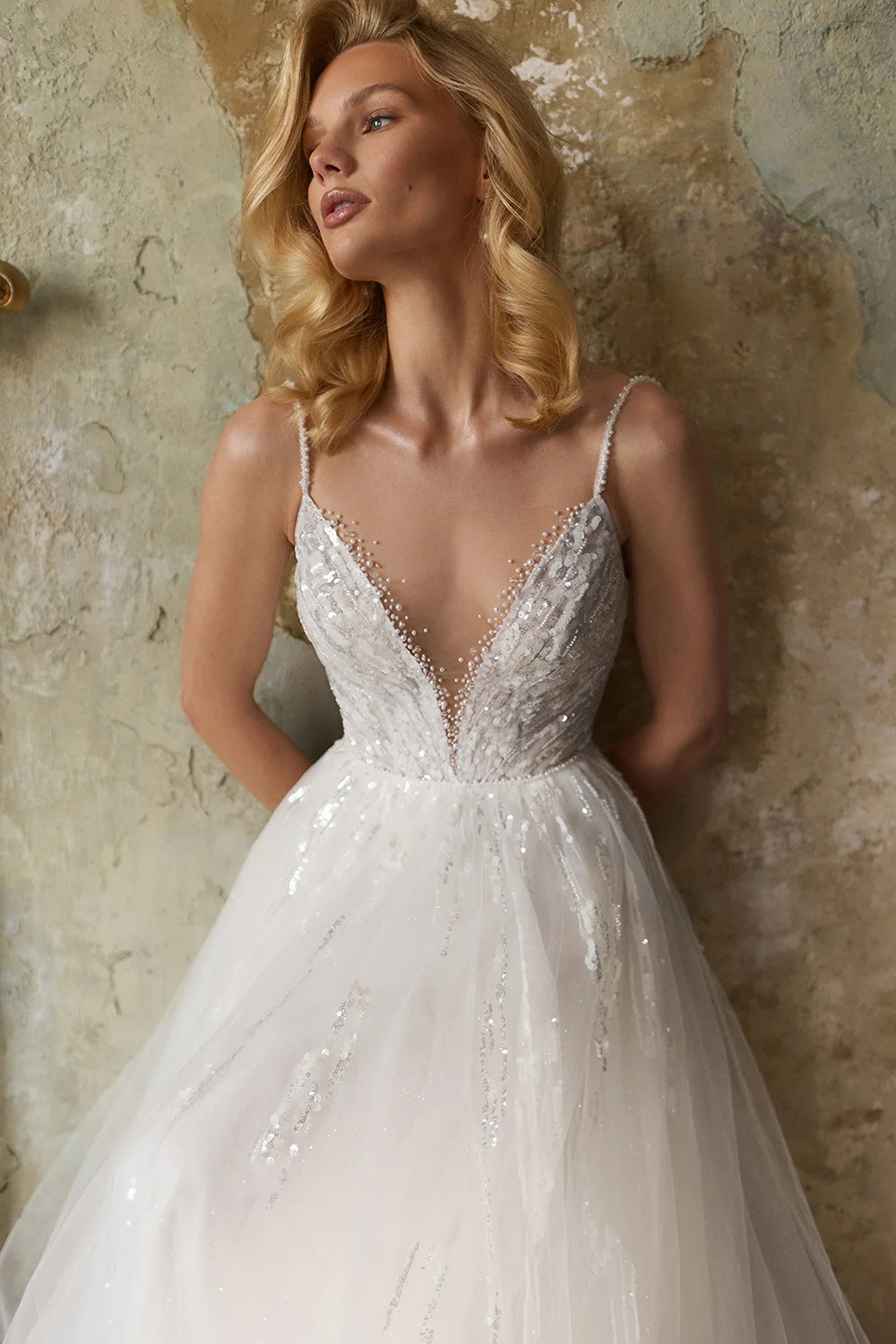 Glamouröse A-Linie Brautkleider für Damen, exquisite Tüll-Spitze-Applikation, Brautkleider, Prinzessin, Wischlänge, Partykleider, individuell gestaltet