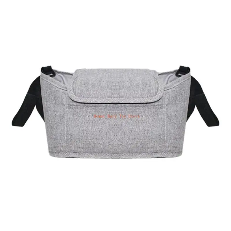 

J0PF Multi-pocket Baby Stroller Bag Waterproof Baby Stuff Nappy Cup Holder Carriage Pram Cart Bottle Bag