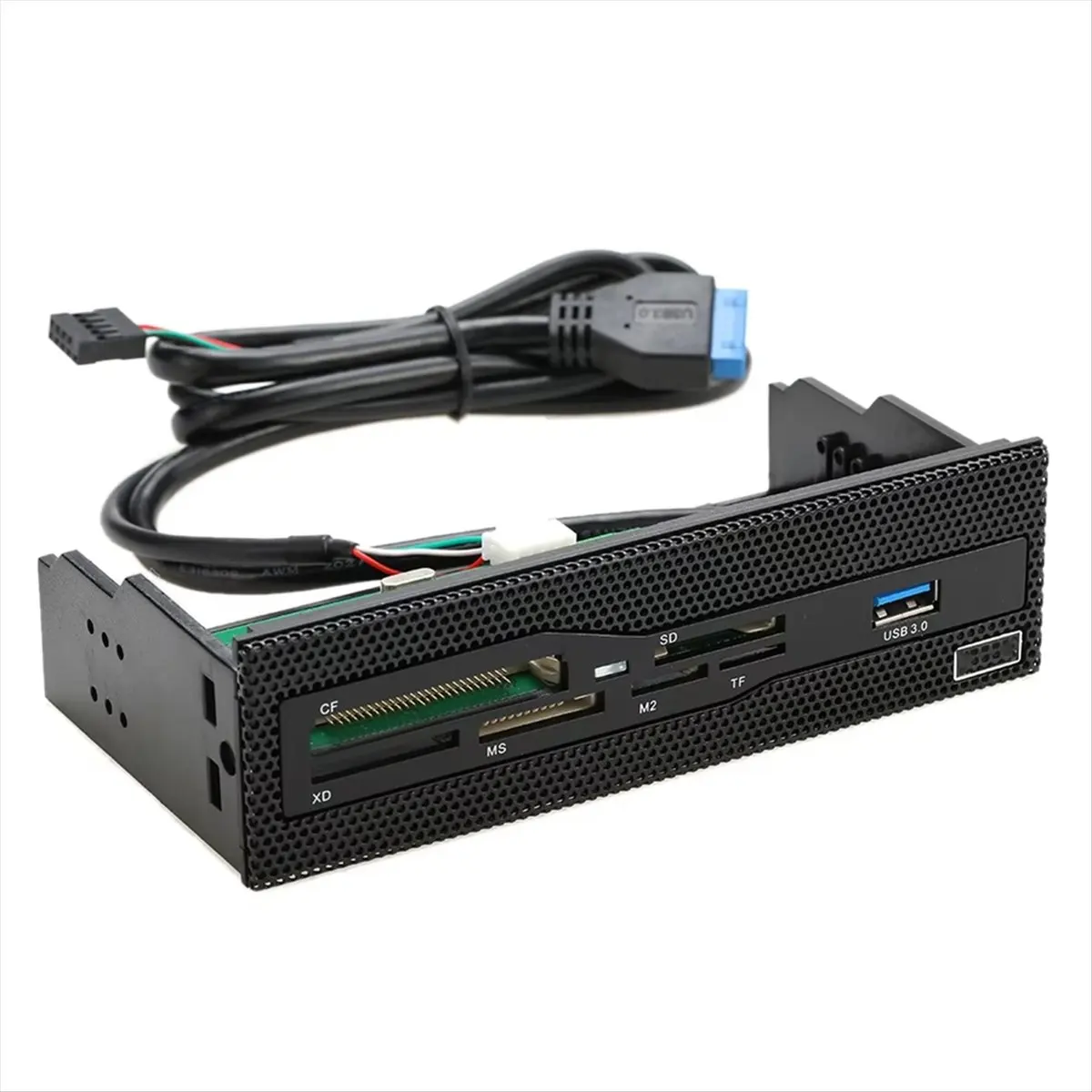 Friendly!5.25In Internal Card Reader Media Multi-Function Dashboard PC Front Panel USB 3.0 Support XD MS M2 TF SD Card Reader
