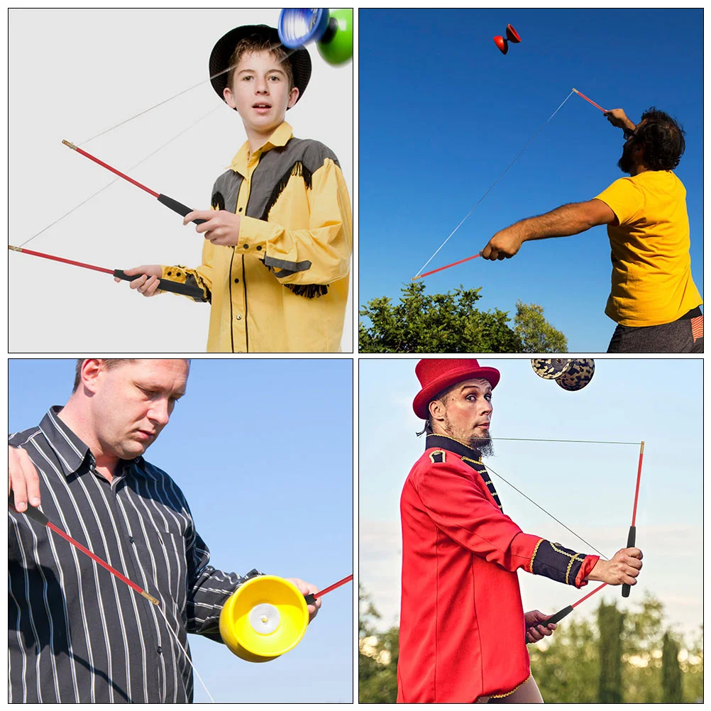 2-teiliges Diabolo-Shaker-Zubehör, professioneller Stabersatz, Outdoor-Fitness-Lager, traditionelles Jonglieren, Chinesisch