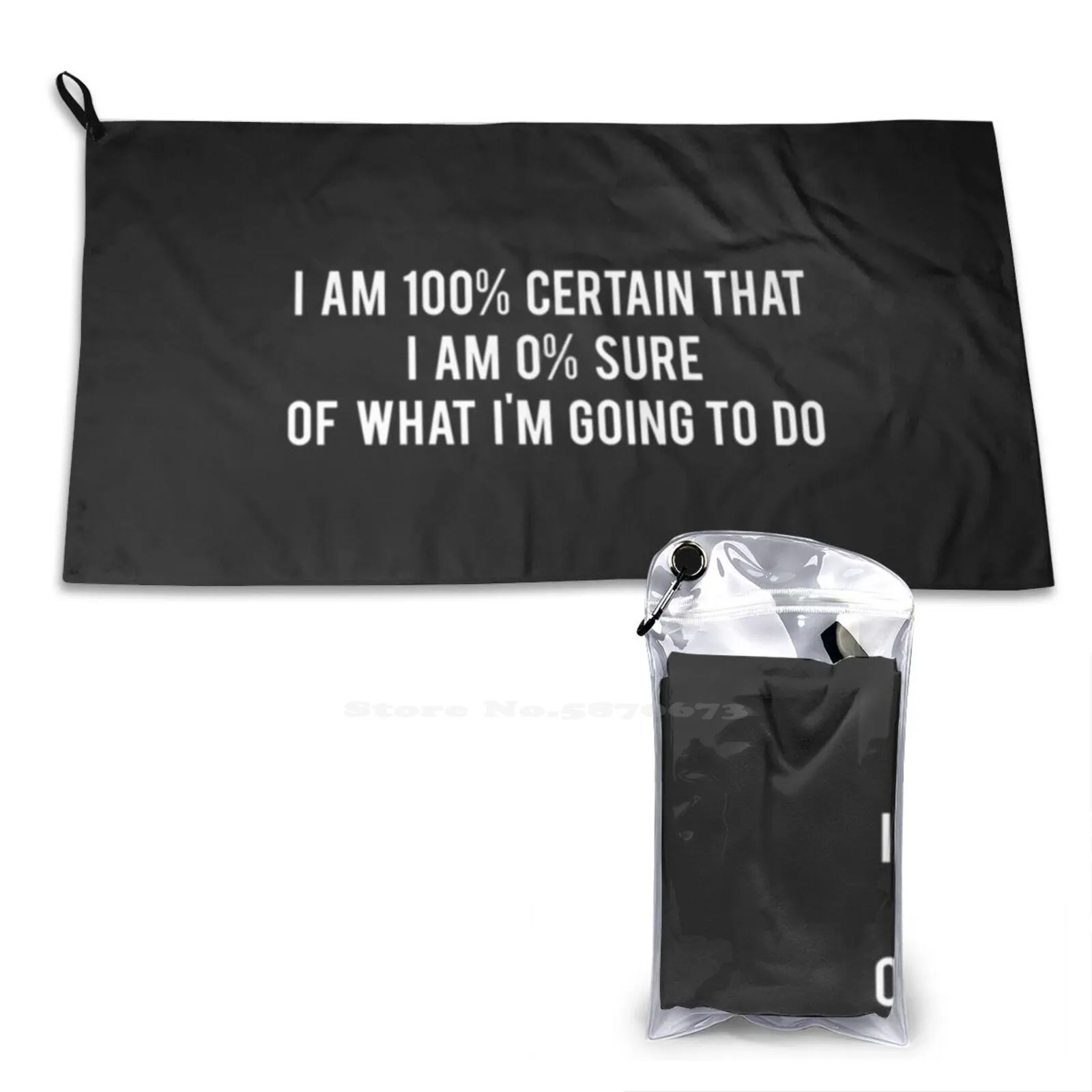 I Am 100% Certain That I Am 0% Sure Of What I'M Going To Do-Parks And Recreation Soft Towel High Quanlity Sport Washcloth I Am