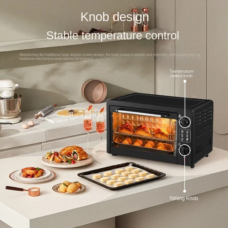 Electric Oven Household 22L Steam Oven Desktop Top and Bottom Heating Temperature Control Precise Timing Microwave Oven