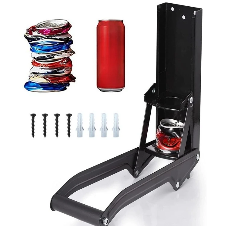 

16 oz Can Crusher Wall Mounted Hand Pullable Can Pressing Machine Flattening Machine Opening Coke Bottle Maker