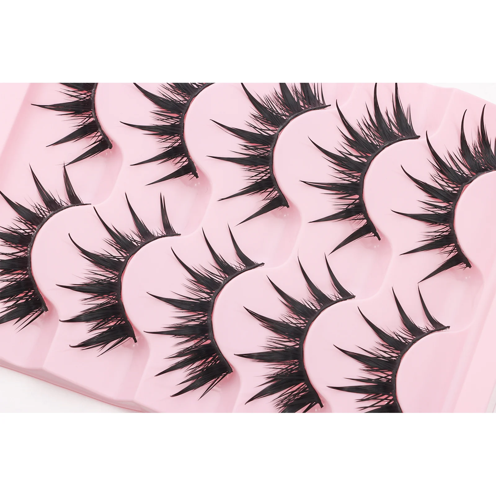 Ferramentas de maquiagem dos olhos extensão grosso longo macio banda thai molhado cílios postiços finos fofos 3d falso vison cílios