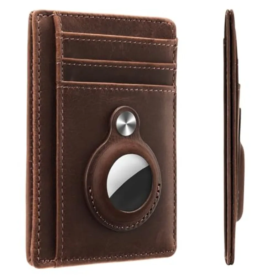 

Slim Minimalist Front Pocket Air Tag Wallet, RFID Blocking Card Holder Wallet with Airtag Holder