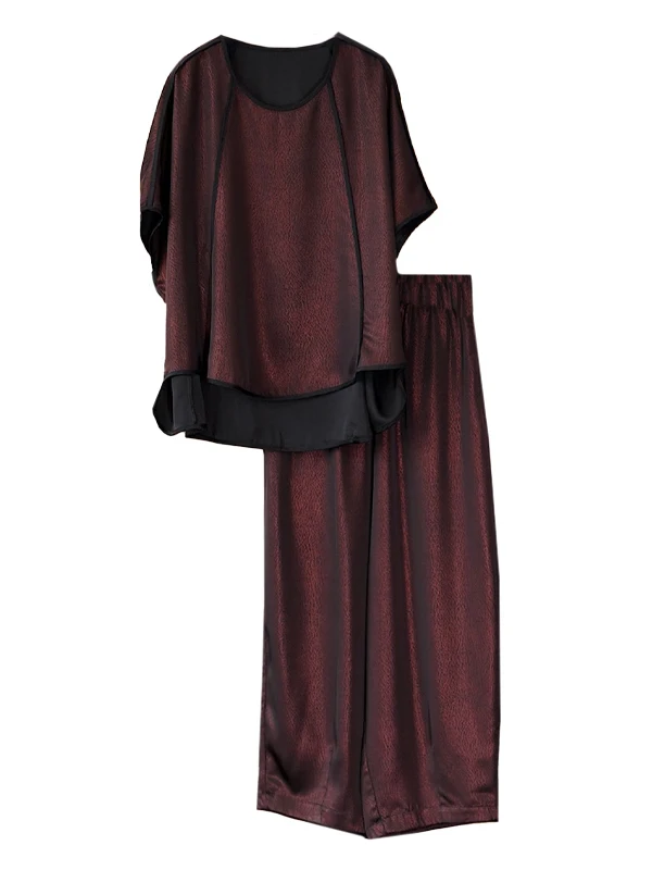 Conjunto feminino de duas peças Faionable plus size coleção verão Ele round Ne ort Sve calças de nove peças da MeimeiDa