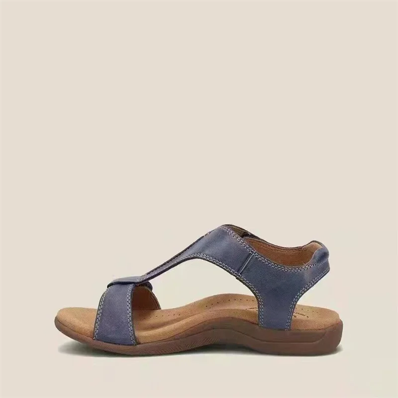 2024 Ankle Strap Lightweight Fashion Sandals Women Summer Open Toes Durable Soft Outdoor Beach Sandals for Women Retro Shoe